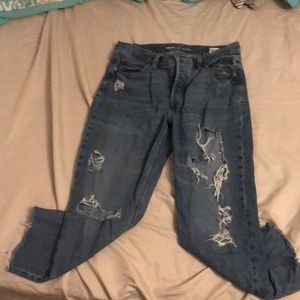 Blue ripped jeans